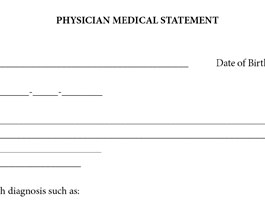 Physician Medical Statement