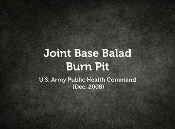 Joint Base Balad Burn Pit